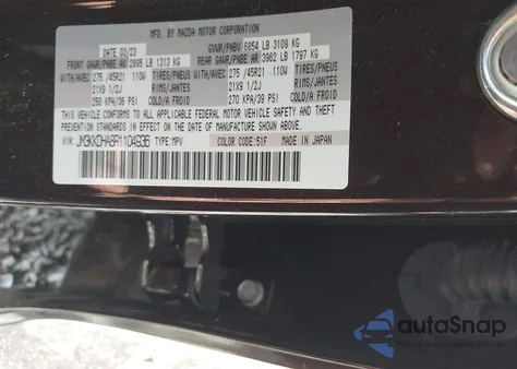 2024 Mazda Cx-90 Phev Premium from USA, damaged, VIN JM3KKDHA8R1104936